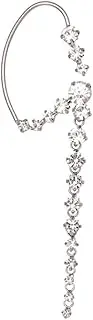 GAROZATION Diamond-Inlaid Ear Bone Clip for Women Non Piercing Earrings Silver Clip Earring Backs for Daily Wear