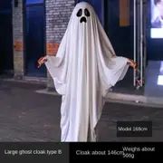 Halloween Ghost Costume Spooky Ghost Cloak Cosplay Role Play Trick-or-Treating Party Prop for Kids Adults Size L