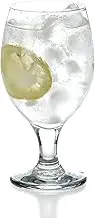 Red Co. Belluno Classic Clear Glasses for Water, Juice, Liquor - Wine Goblets - Set of 6 (13.5 Ounces)