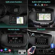 2 Din Car Radio Carplay Android Auto for Trafic 2010-2014/Opel Vivaro/ Primastar Multimedia Stereo 1+32G Black