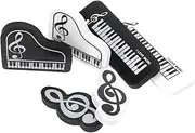 SEWACC 6pcs Music Note Erasers Cute Portable Stationery for Boy Girl Back to School Supplies for Music Classroom Rewards and Learning Activities