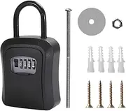 Lmyit Key Lock Box With Code, Key Safe Lock Box, Waterproof Fireproof Locker Holder Wall Mounted Secure With Code For Home Car Outdoor Documents