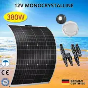 380W 12V Flexible Solar Panel Mono Home Waterproof Caravan Camping Power Battery