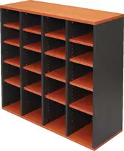 RAPIDLINE RAPID WORKER PIGEON HOLE UNIT 20 Holes W1040 x D380 x H1040mm Cherry/Ironstone