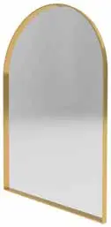 Forme Framed Arch 800mm Mirror Brushed Gold PVD