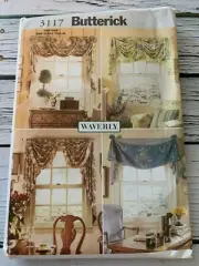 Butterick Pattern 3117 WAVERLY Window Treatments Valances Jabot Linings Uncut