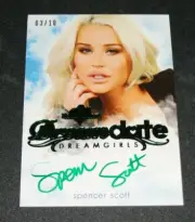 2017 Benchwarmer SPENCER SCOTT Dreamgirls #61 DREAM DATE Green Auto/10 PLAYBOY