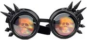 Steampunk Goggles with Spikes Skull Glasses Burning Man Thorns Welding Goggles Rave Colour: Black