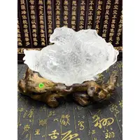 在飛比找蝦皮購物優惠-［沁楹水晶］天然白水晶精雕白菜（百財）擺件淨重1.6公斤（附