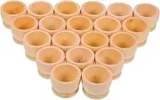 Veemoon 20Pcs Wooden Egg Cups for Easter Smooth Surface Egg Holders Durable for Adults for Home Decoration and Displays