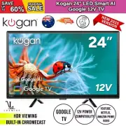 Kogan 24" LED Smart AI Google 12V TV - R98T, 24 Inch, TVs, TV & Home Theatre
