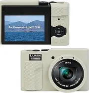 Canboc Protective Case for Panasonic LUMIX ZS99 Point and Shoot Camera, ZS99 Soft Silicone Cover with Removable Lens Cover, White (Case Only)