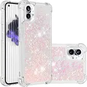 Hybrid Quicksand Glitter Case for Nothing Phone (1) Slim Fit Shockproof Hybrid Hard PC Soft TPU Bumper Cover Phone Cases for Nothing Phone (1)