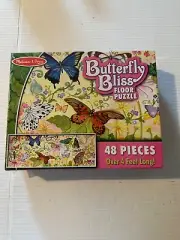 MELISSA & DOUG "BUTTERFLY BLISS" FLOOR PUZZLE- 48 PIECES