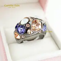 在飛比找Yahoo!奇摩拍賣優惠-CamillaDale 夢寶星時尚水晶戒指(紫)【零碼特惠出