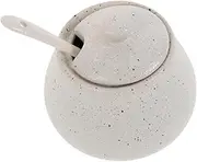BESTOYARD Restaurant Spice Holder Japanese Style Ceramic Condiment Pots with Lid