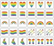 Womaha 30 Sheets Rainbow Temporary Tattoos for Kids Waterproof and Non-toxic Iridescence Tattoo for Adults