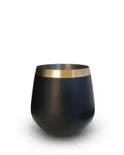 Clinq Brass & Black Whiskey Glasses (Box Set of 2)