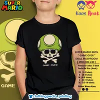 在飛比找蝦皮購物優惠-T 恤兒童遊戲骷髏蘑菇超級馬里奧兄弟兒童 T 恤