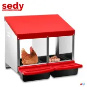 Chicken Hen Coop Hutch 2 Hole Inside Outside Roll Away Lay Egg Nesting Box Au