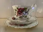Royal Albert Flower of the Month March. Trio - Cup, Saucer & Cake Plate, England