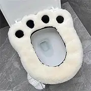 Warmer Soft Toilet Seat Cushion, Toilet Seat Cover Washable,Lamb's Wool Padded for Toilet Seat,with Zipper Installation Easy Reusable For Home