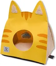 Beautiful Cat Litter New Pet Nest Foldable Easy to Store Closed Cat Litter Cat Sleeping Bag Size 50x35x48CM (Color : Yellow) (Color : Yellow)