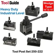 6pc Wedge Type Quick Change Tool Post BXA 250-222 for 15" Lathe Boring Parting