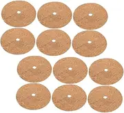 Totority 12pcs Coconut Fiber Plant Protective Mats Tree Ring Mulch Pad for Flower Pots Vegetables Succulents Grass Moisture Retaining Durable Coir Protectors