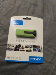 USB Flash Drive PNY Green 16GB New 2.0 HD