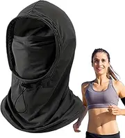 [Generic] Golf Masque - UPF 50+ Sun Protection Hat with Neck Flap Face Masque - Sweat Wicking Quick Drying Breathable Anti-UV Ice Silk Face Cover Sunscreen Unisex Neck Gaiter for Sports