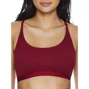 Calvin Klein Womens Size Medium Pure Ribbed Unlined Bralette QF6438 in Red 1558