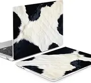 QCzyc Compatible with MacBook Air 15 inch Case M4 2025 2024 2023 Release A3241 M3 A3114 M2 A2941 Plastic Shell Case with Keyboard Cover & Mac OS Keyboard Sticker (Cow Hair)