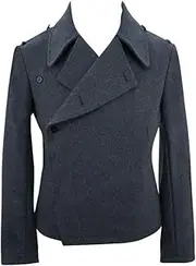 [militaryharbor] WW2 WWII Luftwaffe Blue Grey Wool Panzer wrap Jacket
