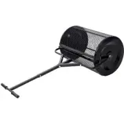 Miscool Spreaders Compost Spreader Peat Moss Spreader For Lawn Garden Care-Black