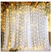 10ftx10ft White Fairy LED Lights Plug in for Backdrops Wedding NIP
