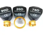 Ophthalmology Diopter Lens 20D 90D & 78D Golden Colour With Box & Manual