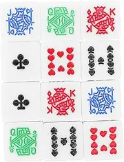 Toyvian 12pcs Poker Color Poker Dices Prop Dice Game Party Game Props Sided Party Favors Acrylic