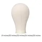 Canvas Mannequin Head Model Manikin Wig Display Stand for Beauty Salon Scarf