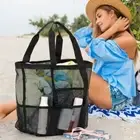 Large Capacity Mesh Shower Caddy Basket Portable ToteBag Hanging Bath Organizer√