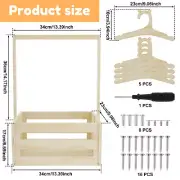 Wood Baby Shower Crate Closet Practical Baby Storage Crate with Handle leTKL