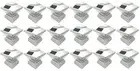 Set of 18 Silver Color Square Solar Light Post Cap 4x4 PVC Fence Style