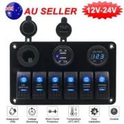 6 Gang 12V Switch Panel LED Rocker Car RV Boat Marine Circuit Breaker Waterproof (for: Hyundai)