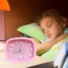 Alarm Clock Beep Sounds Non-ticking Small Bedside Analog Alarm Clock Oval