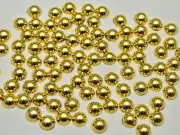 2500 Metallic Gold Flatback Round Half Pearl 6mm Scrapbook Nail Art Craft