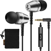 LUDOS OMNITONE Wired Earbuds in-Ear Headphones, Earphones with Microphone, 5 Years Warranty, Noise Isolation Corded for 3.5mm Jack Ear Buds for iPhone, iPad, Samsung, Computer, Laptop, Gaming, Sports