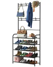 Fresh Fab Finds Entryway Coat Hat Rack/Shoe Storage Shelf