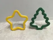 2 Comfort Grip Christmas Cookie Cutters Lot of 2 Tree Star Easy Care #2