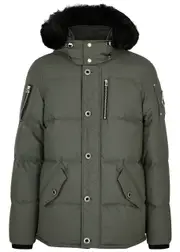 Moose Knuckles 3Q Quilted Canvas Jacket - Green - S S