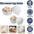 1/4 Eggs Microwave Egg Boiler Cooker Pod Detaches Shell Tool Steamer Cook Q7X5